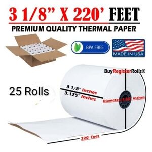 Direct Thermal Receipt Paper Rolls ( 25 Count )